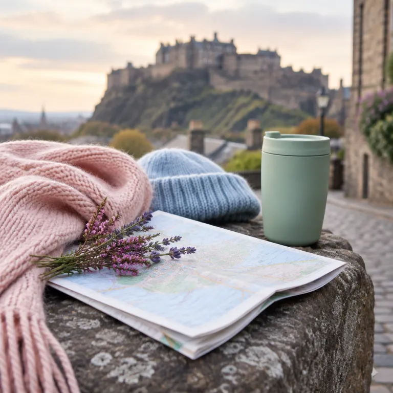 An elegant traveller’s guide to the tourist map of Edinburgh, Scotland
